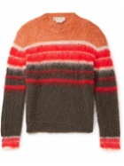 Marni - Striped Mohair-Blend Sweater - Orange