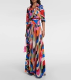 Pucci Marmo printed pleated maxi skirt