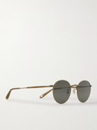 GARRETT LEIGHT CALIFORNIA OPTICAL - Wilson M Round-Frame Gold-Tone Sunglasses - Gold