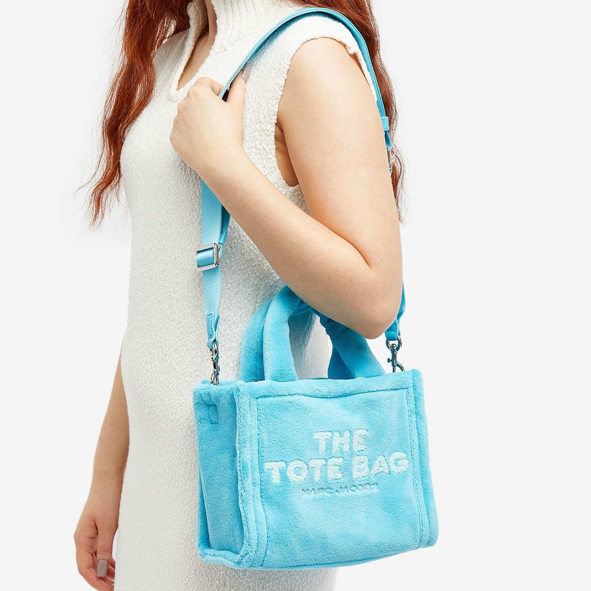 The Medium terry tote bag in blue - Marc Jacobs