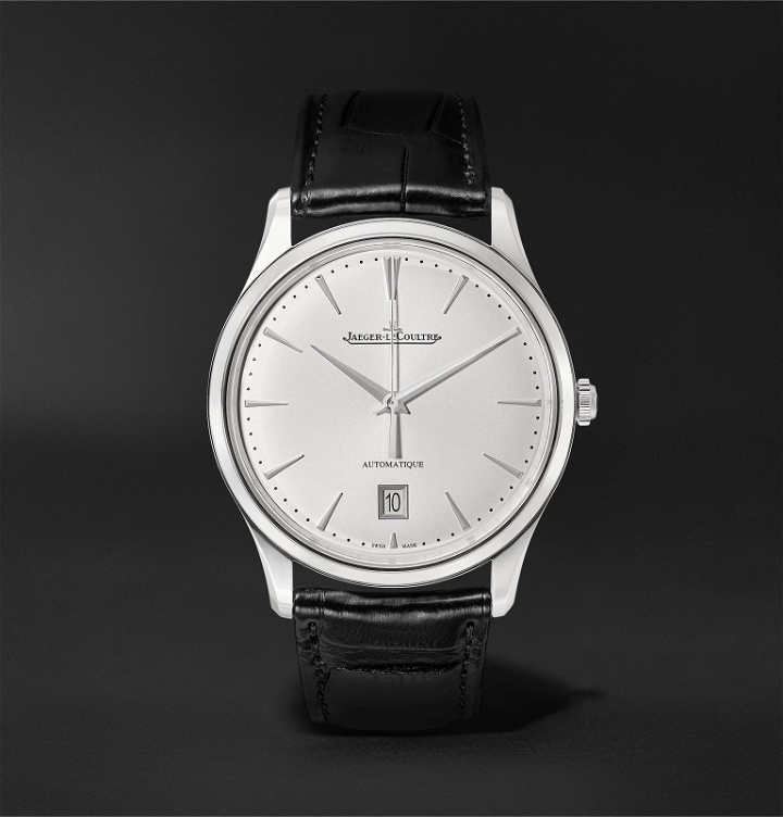 Photo: Jaeger-LeCoultre - Master Ultra Thin Date Automatic 39mm Stainless Steel and Alligator Watch - White