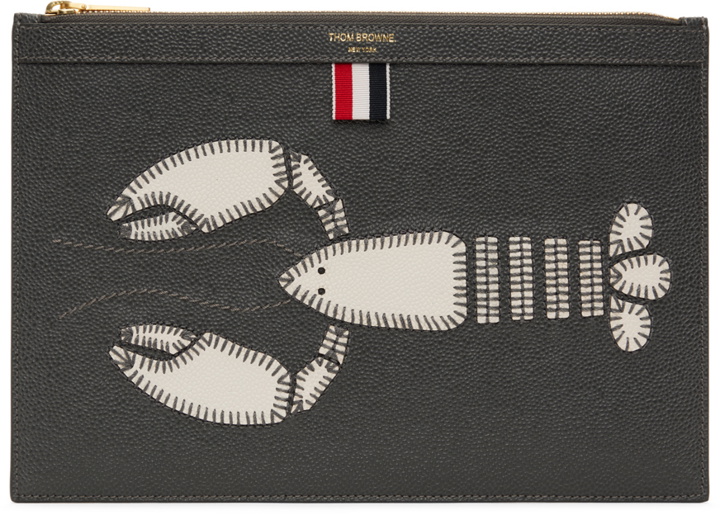 Photo: Thom Browne Gray Small Lobster Document Holder