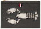 Thom Browne Gray Small Lobster Document Holder