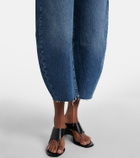 Frame Bubble Crop barrel-leg jeans
