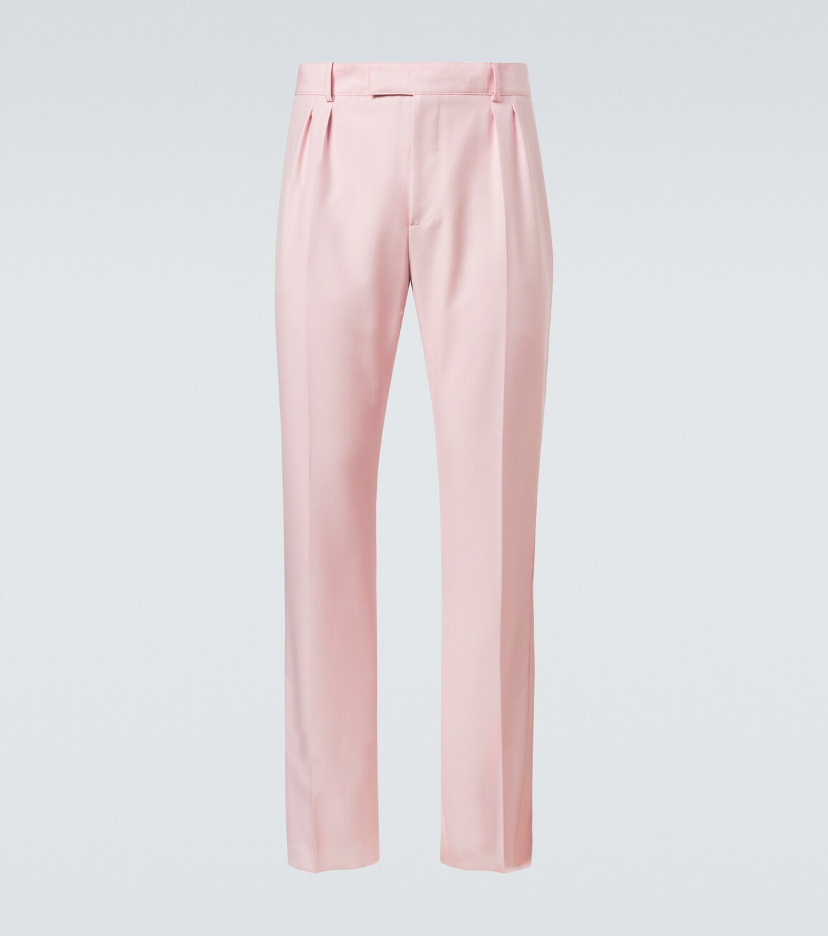 McQueen Silk-trimmed wool and mohair slim pants