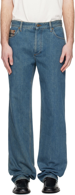 Photo: Burberry Blue Check Pocket Jeans