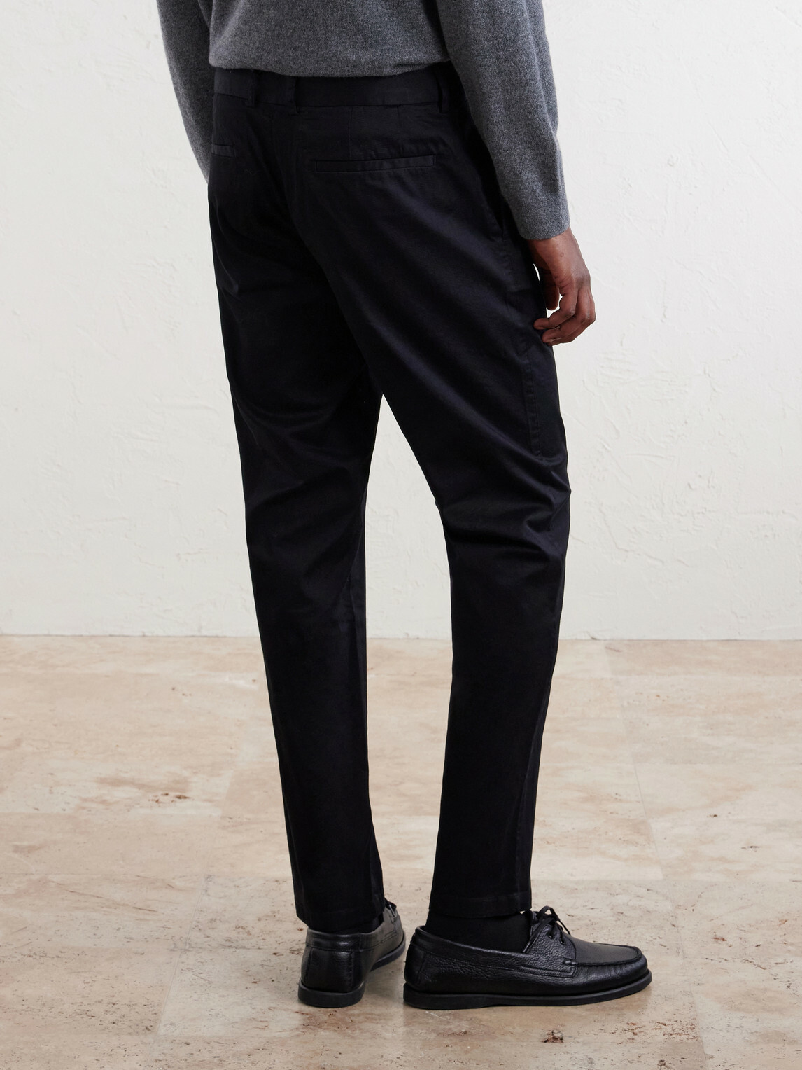 Onia - Straight-Leg Cotton-Blend Trousers - Black