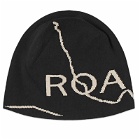 ROA Men's Logo Beanie in Black 