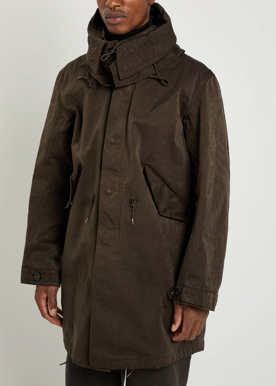 Ten C Hooded Parka Dark Brown
