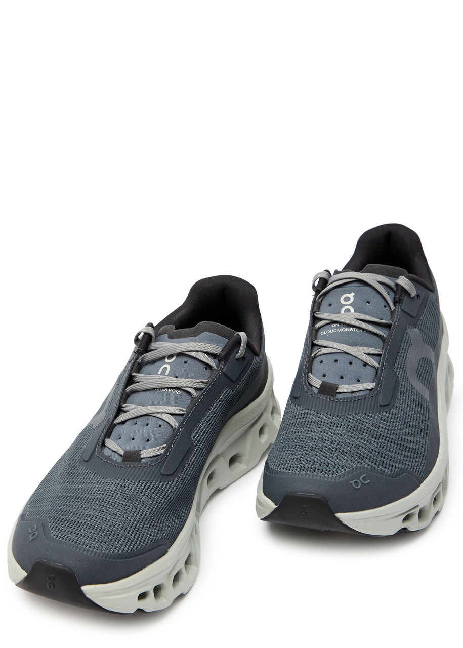 ON Cloudmonster Void Panelled Mesh-knit Sneakers Grey