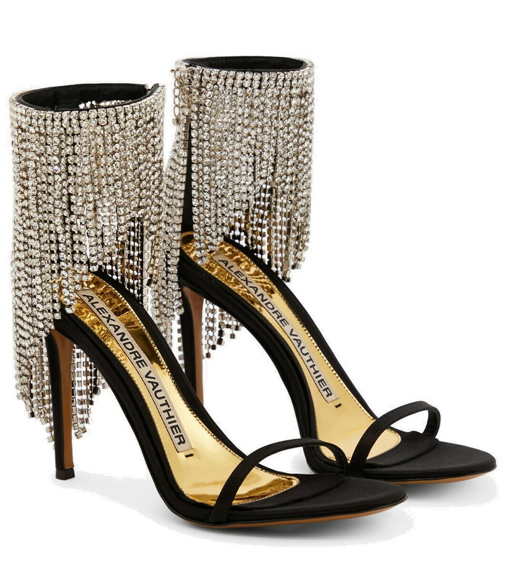 Photo: Alexandre Vauthier Embellished satin sandals