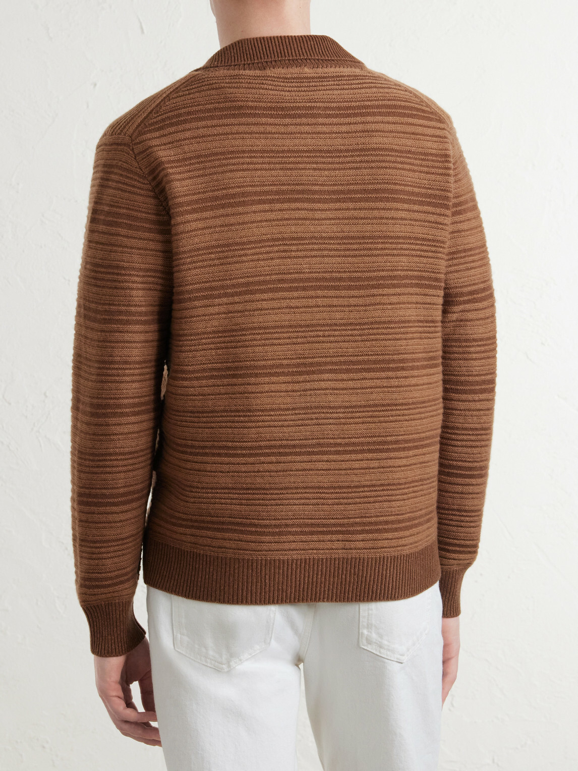 Canali - Wool and Cashmere-Blend Polo Sweater - Brown