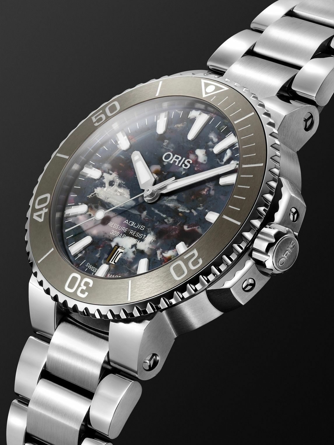 Oris - Aquis Date Upcycle Automatic 41.5mm Stainless Steel Watch, Ref ...