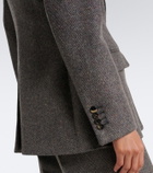 Gabriela Hearst Leiva herringbone cashmere and wool blazer