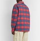 GUCCI - Disney Appliquéd Padded Checked Cotton-Flannel Overshirt - Red