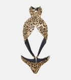 Reina Olga Showpony leopard-print swimsuit
