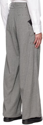 Sulvam Black & White Wide Trousers