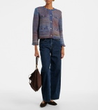 Veronica Beard Fringed cotton-blend cardigan