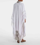 Brunello Cucinelli Fringed linen poncho