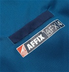 AFFIX - Logo-Print Twill Overshirt - Blue