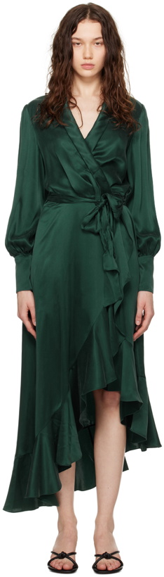 Photo: ZIMMERMANN Green Wrap Midi Dress