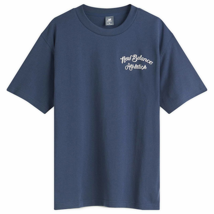Photo: New Balance Athletics Relaxed League T-Shirt in Nb Navy