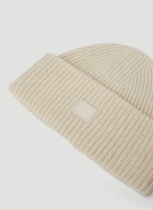 Acne Studios - Face Patch Beanie Hat in Cream