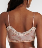 Simone Rocha Floral lace-trimmed bra top