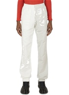 Split Track Pants in White
