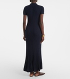 Polo Ralph Lauren Ribbed-knit cotton-blend polo dress