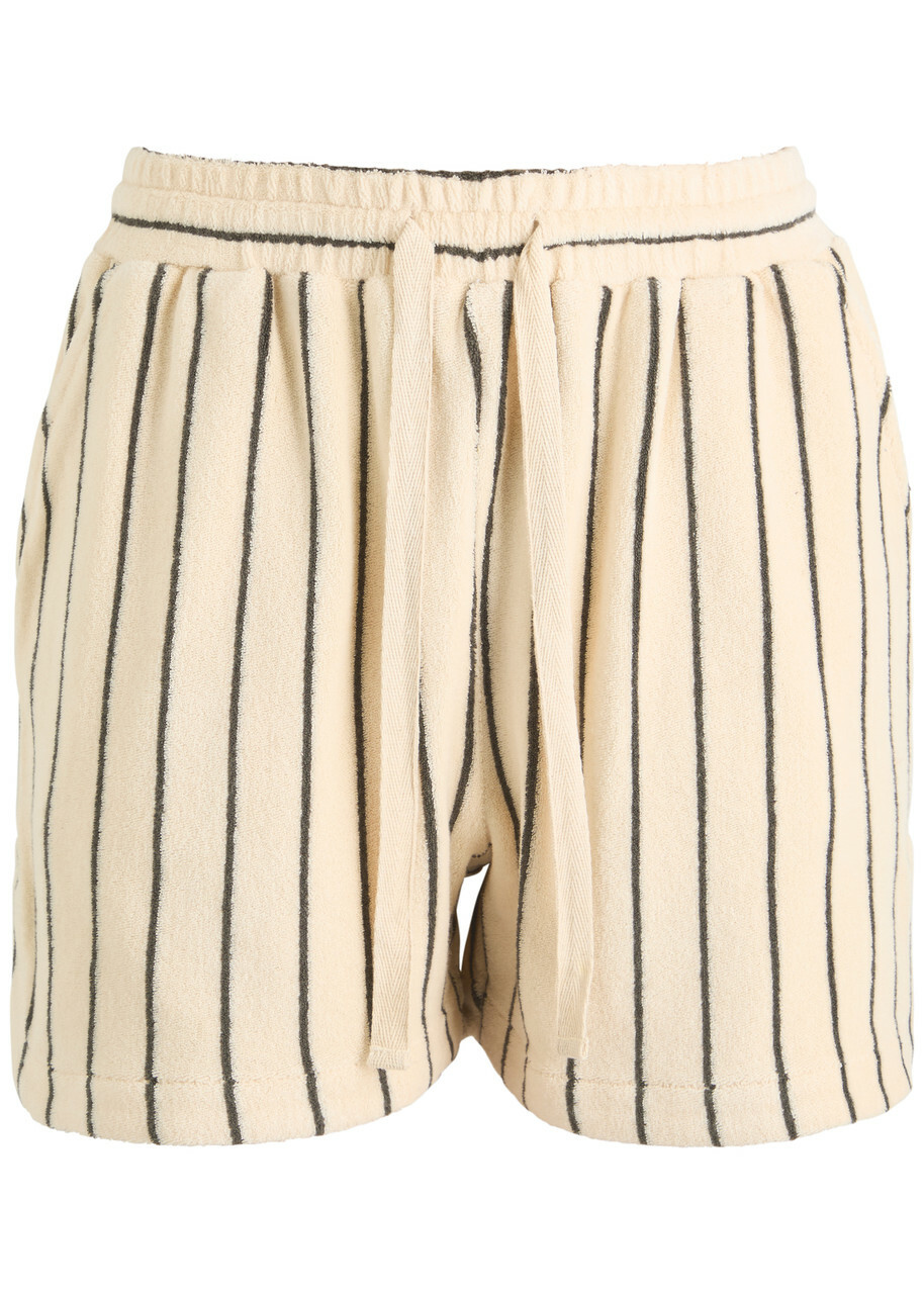 Bongusta Naram Striped Terry Shorts Cream