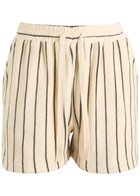 Bongusta Naram Striped Terry Shorts Cream