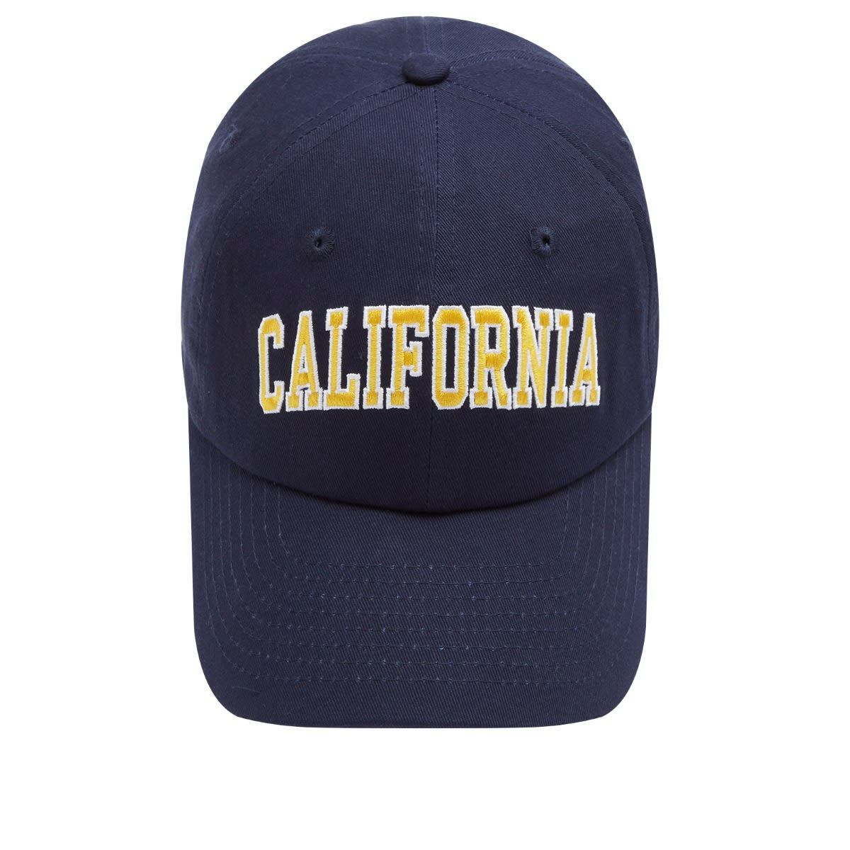 Sporty & Rich Women's California Hat in Navy Gold/White 