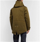 Ten C - Quilted Microfiber Hooded Down Parka - Green