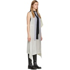 JW Anderson Off-White Contrast Patchwork Tie Dress