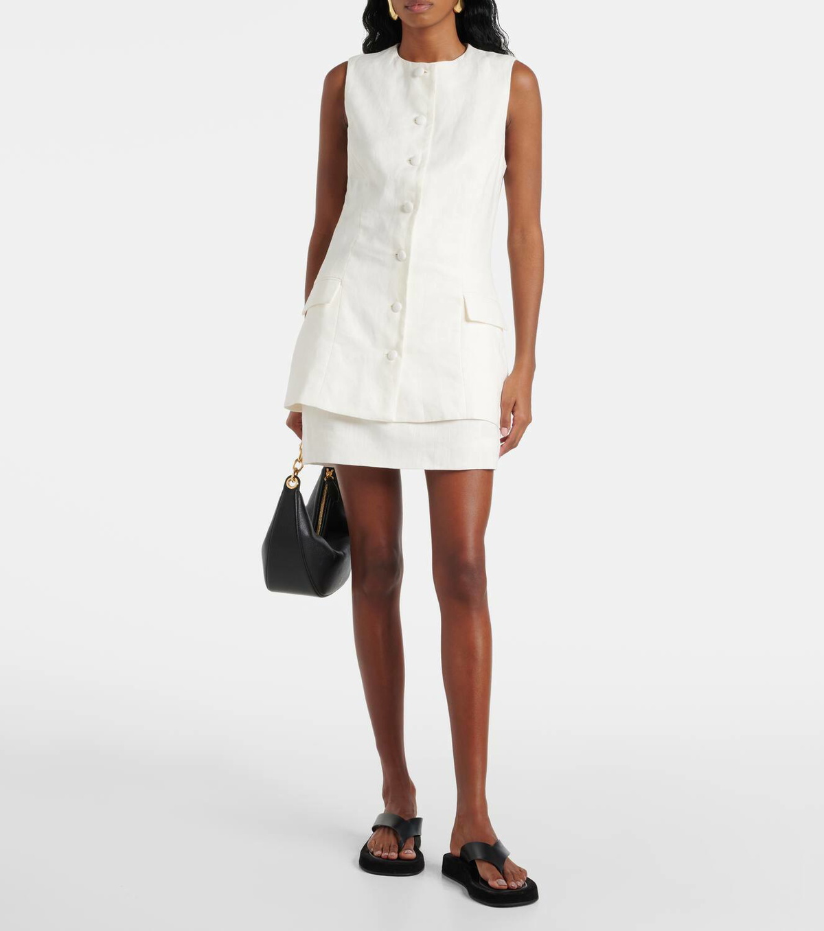 Faithfull Jane linen miniskirt