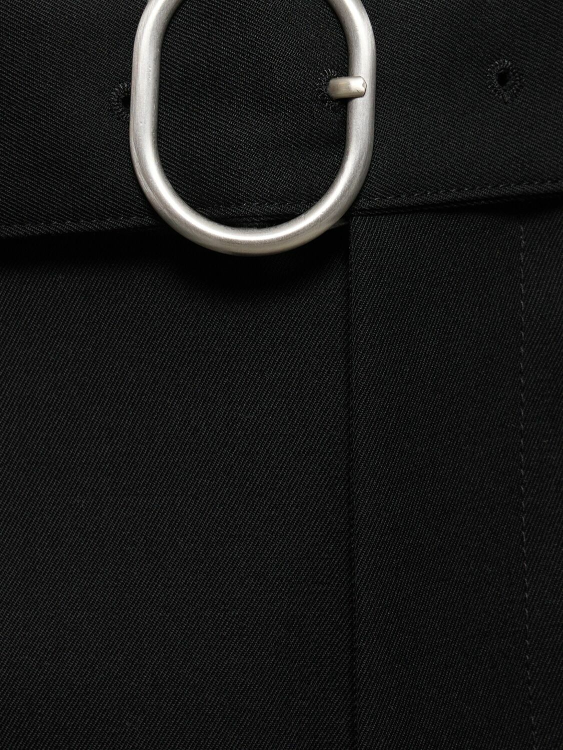 JIL SANDER Relaxed Fit Wool Gabardine Cropped Pants