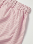 Emma Willis - Striped Cotton-Poplin Boxer Shorts - Pink