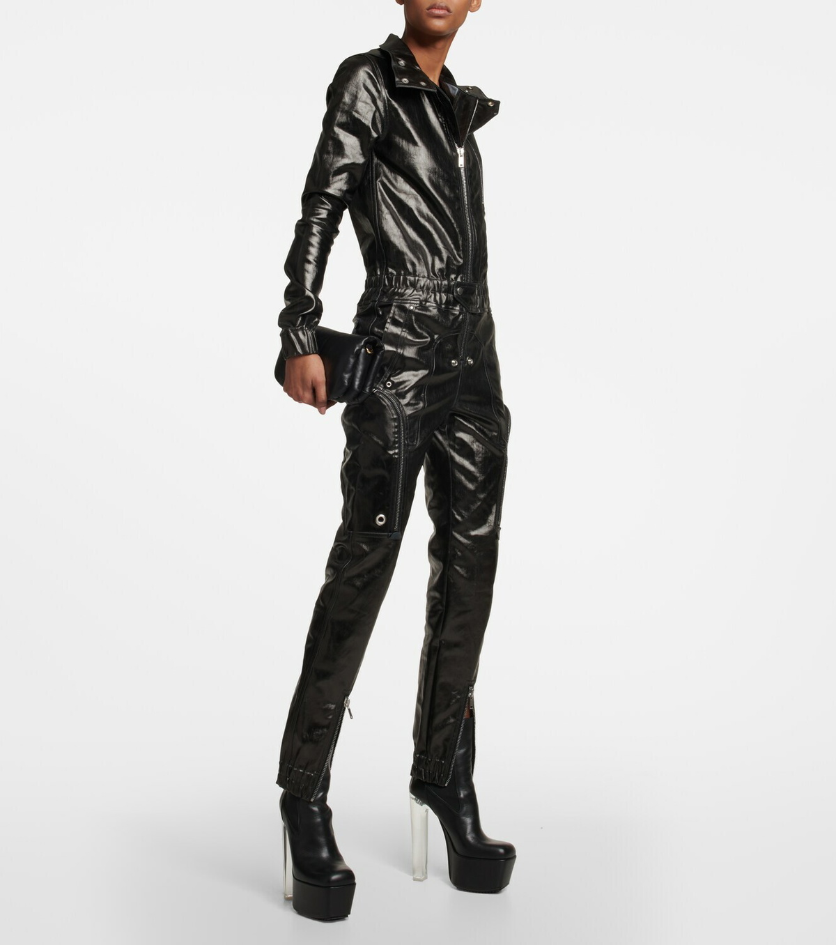 Rick Owens - Coated denim jumpsuit Rick Owens