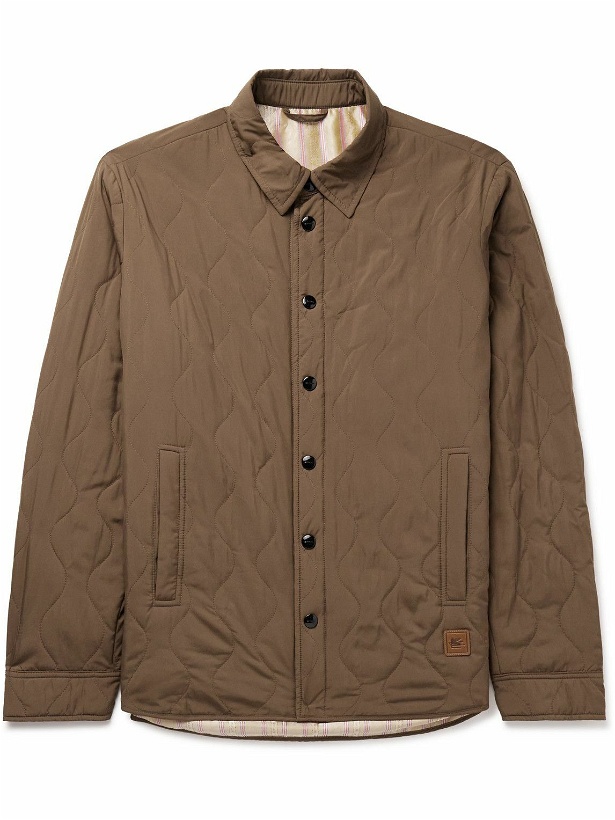 Photo: Etro - Logo-Appliquéd Quilted Padded Shell Jacket - Brown