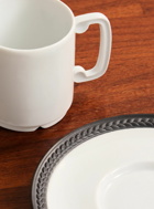 L'Objet - Soie Tresse Set of Two Porcelain Espresso Cups and Saucers