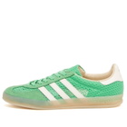 Adidas Gazelle Indoor Sneaker in Energy Green/Off White/Beige