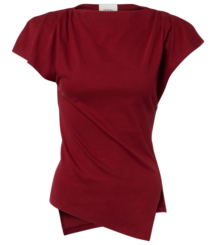 Photo: Isabel Marant Sebani asymmetric cotton T-shirt