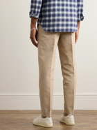 TOM FORD - Pleated Cotton-Twill Trousers - Neutrals