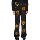 HOPE Black Flower Print Break Trousers