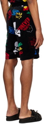 mastermind JAPAN Black Jacquard Shorts