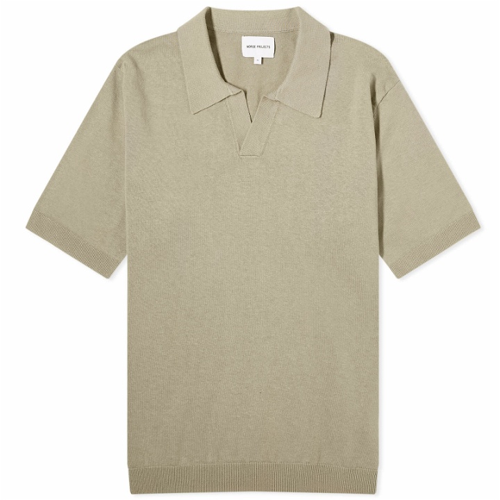 Photo: Norse Projects Men's Leif Cotton Linen Polo Shirt in Clay