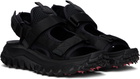 Moncler Black Trailgrip Vela Water-Repellent Sandals