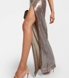 Nensi Dojaka Sequined tulle-trimmed gown
