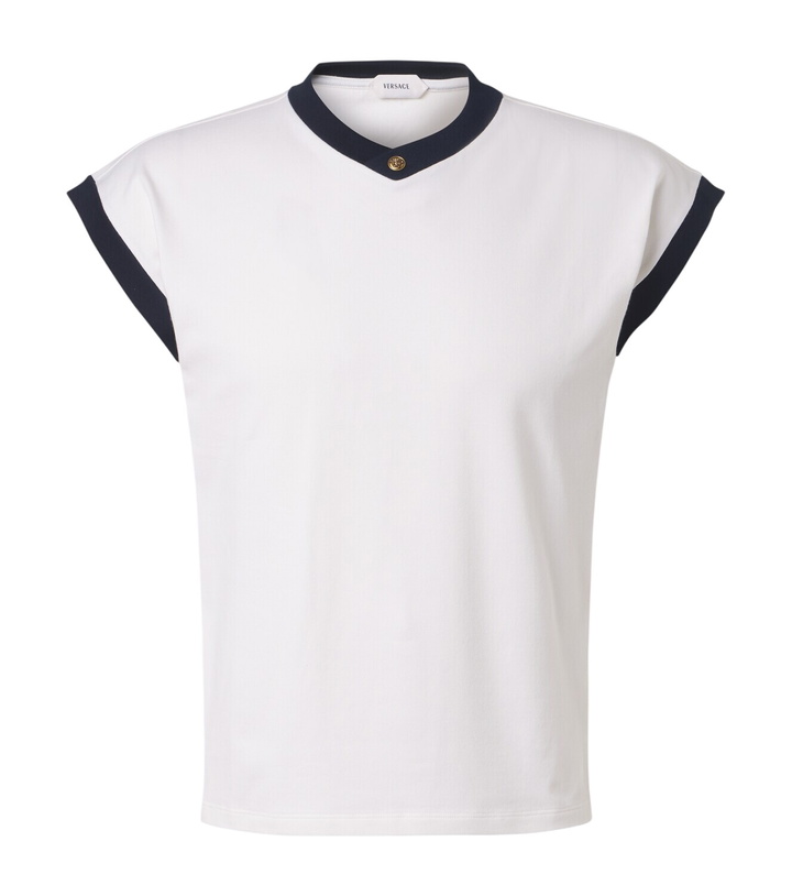 Photo: Versace Medusa cotton-blend jersey T-shirt